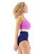 Суцільний жіночий купальник TYR Women's Splice Belted Controlfit, 12, Фіолетовий