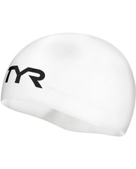 Шапочка для плавання TYR Competitor Race Silicone Cap, Білий, Onesize, White