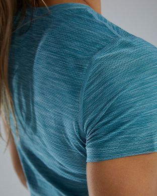 Жіноча футболка з короткими рукавами TYR Women's Airtec Short Sleeve Tee Solid, Синій, L, Delphinium Blue Heather