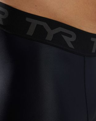 Чоловічі компресійні тайтси TYR Men's Compression Crop 3/4 – Solid, Black, M, Чорный