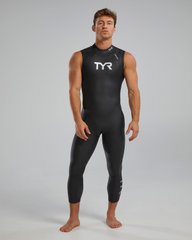Гідрокостюм чоловічий TYR Men's Hurricane Wetsuit Cat 1 Sleeveless, Чорний, M, Black