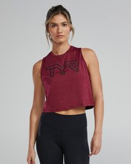 Жіноча майка TYR Women's ClimaDry Crop Tech Tank– Solid, M, Ruby Red