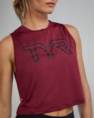 Жіноча майка TYR Women's ClimaDry Crop Tech Tank– Solid, M, Ruby Red