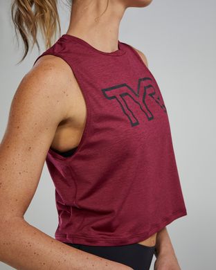 Жіноча майка TYR Women's ClimaDry Crop Tech Tank– Solid, M, Ruby Red