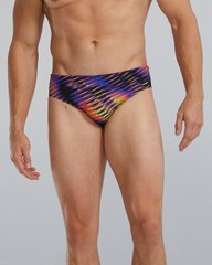 Чоловічі купальні плавки TYR Men's Brief Evolved, 30, Lime/Multi