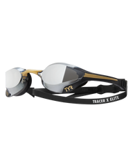Окуляри для плавання TYR Tracer-X Elite Mirrored Racing, Black/Gold/Gold