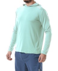 Футболка чоловіча з рукавами та капюшоном TYR Men’s SunDefense Hooded Shirt, Mint, M, Mint