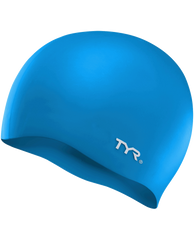 Шапочка для плавання TYR Wrinkle Free Silicone Swim Cap, Blue, Onesize, Blue