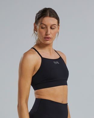 Спортивний жіночій топ TYR Women's Base Kinetic High Neck Sports Bra – Solid, Black, L, Чорный