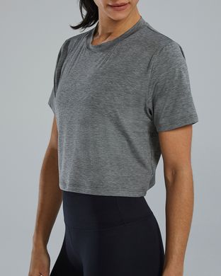 Жіноча футболка TYR ClimaDry Women's Cropped Tech Tee, Grey, XS, Grey