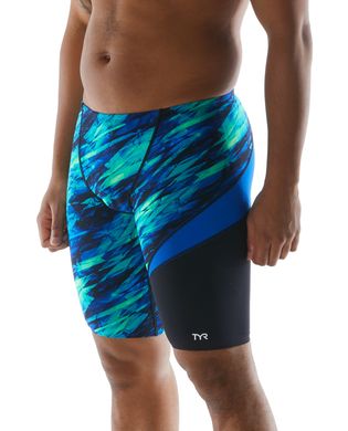 Чоловічі плавки-джаммери TYR Men's Virtic Wave Jammer, Blue/Green, 26, Blue/Green