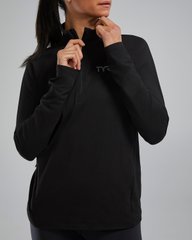 Спортивна кофта на замку TYR Women's SLS Long Sleeve1⁄4 Zip, Black/Black, M, Black/Black