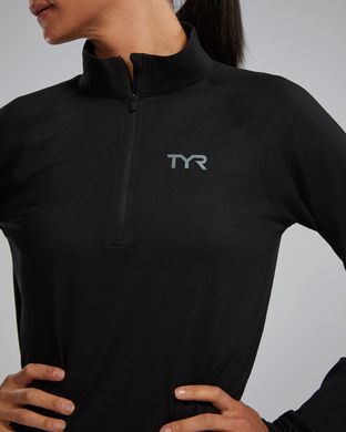 Спортивна кофта на замку TYR Women's SLS Long Sleeve1⁄4 Zip, Black/Black, M, Black/Black