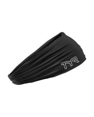 Спортивна пов'язка на голову TYR Headband, Black/Grey, Onesize, Black/White