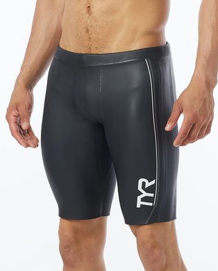 Неопренові чоловічі шорти TYR Men’s Hurricane Neo Shorts CAT 1, Чорний, M, Black/Grey