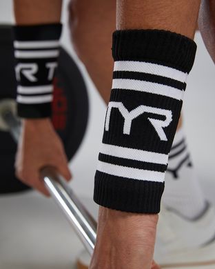 Напульсники TYR Wristbands, Black/Silver, Onesize, Black/White