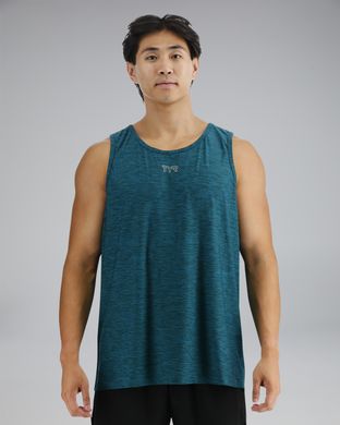 Чоловіча майка TYR Men's Airtec Tank – Solid, Deep Teal Heather, XL, Синій