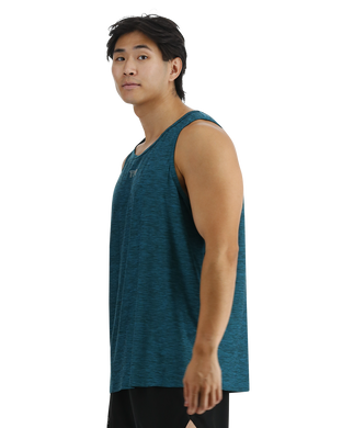 Чоловіча майка TYR Men's Airtec Tank – Solid, Deep Teal Heather, XL, Синій