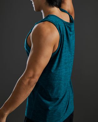 Чоловіча майка TYR Men's Airtec Tank – Solid, Deep Teal Heather, XL, Синій