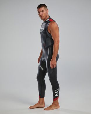 Гідрокостюм чоловічий TYR Men’s Hurricane Wetsuit Cat 5 Sleeveless, Чорний, M