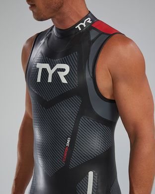 Гідрокостюм чоловічий TYR Men’s Hurricane Wetsuit Cat 5 Sleeveless, Чорний, M