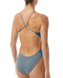Суцільний жіночий купальник TYR Solid Splice Block Cutoutfit, Бирюзовый, 38, Teal/Blue/Grey