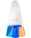 Ласти короткі TYR Stryker Silicone Fins, Orange/Blue/Clear, L, Orange/Blue/Clear