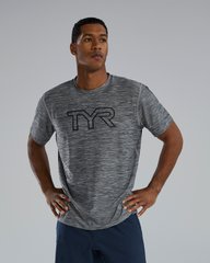 Футболка чоловіча з короткими рукавами TYR Men's Airtec Big Logo Tee – Solid, Heather Grey, L, Сірий