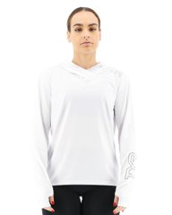 Жіноча футболка з рукавами і капюшоном TYR Women’s SunDefense Hooded Shirt, White, S, White
