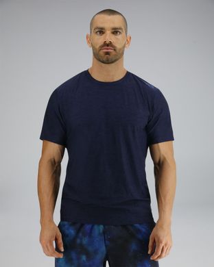 Футболка чоловіча з короткими рукавами TYR Men's Airtec Tee- Solid, Eclipse Heather, M, Синій