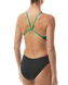 Суцільний жіночий купальник TYR Women's Odyssey Cutoutfit Swimsuit, Зелений, 34, Green