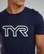 Футболка чоловіча з короткими рукавами TYR Men's Ultrasoft Lightweight Tri Blend Tech Tee - Big Logo, M, Navy